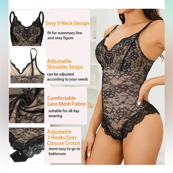 NEW Lace Bodysuit - Picture 6 of 15